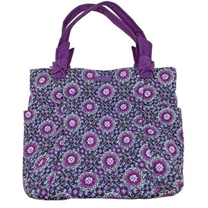 Vera Bradley Hadley Tote In Lilac Medallion Shoulder Bag Purple Lightweight